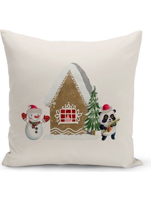 Bertille Home Yılbaşı Serisi Çift Tarafı Dijital Baskılı Kırlent Kılıfı (Christmas Noel Cushion Cover)