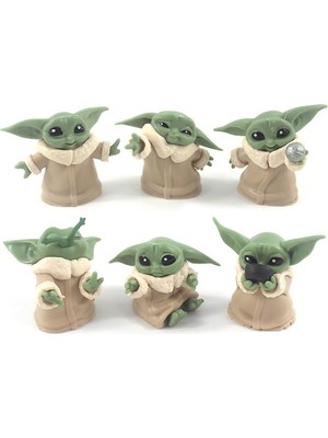 Senon Star Wars 6 Lı Bebek Yoda Seti Dekoratif Hediyelik