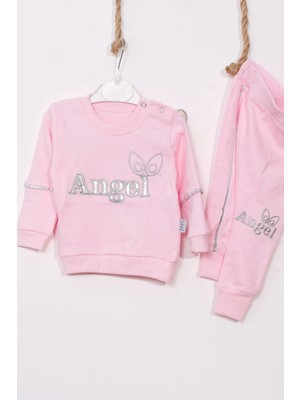Beruflic Kadın Kanat Detaylı Pamuk Kız Bebek Takımı