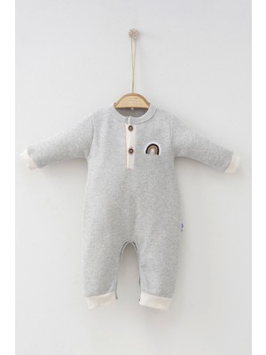 Beruflic Waffle Gökkuşağı Nakışlı Erkek Bebek Tulumu