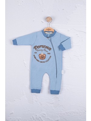 Beruflic Persona Bear Nakışlı % 100 Pamuk Erkek Bebek Tulum