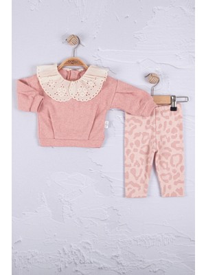 Beruflic Büyük Yaka Güpürlü 2'li Kız Bebek Takım