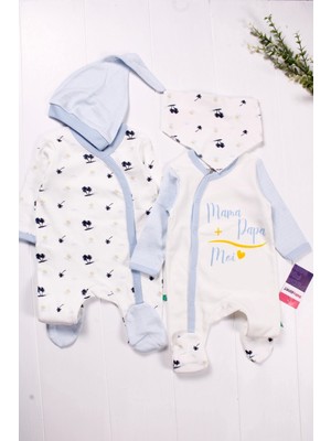 Beruflic Marin Kravuze Desenli Erkek Bebek 4'lü Tulum Seti