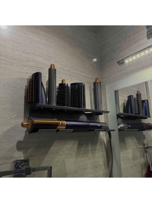 Dyson Airwrap Multistyler ile Uyumlu Organizer Düzenleyici Stand Banyo Askısı Concrete Gray