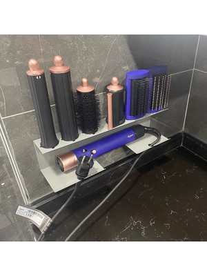 Dyson Airwrap Multistyler ile Uyumlu Organizer Düzenleyici Stand Banyo Askısı Concrete Gray