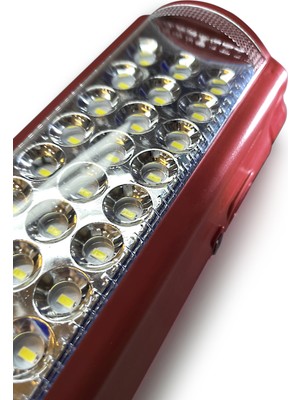 Suled Kamp Lambası 6V Akülü 80 Saat - 3 gün Aydınlatma 24 Smd LED Işıldak Lamba 220V Şarj