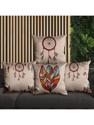 eJOYA Düşkapanı Tasarımlı 4'lü Yastık Içi ve Kırlent Kılıfı 45CM 113817