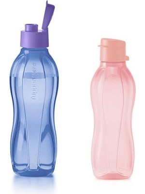 Tupperware Eco Şişe Pamuk Şeker 500ML & Kolay Kapak Gece Mavisi 750ML
