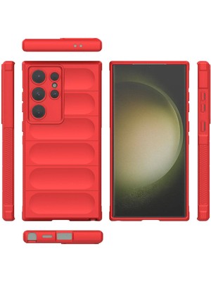 ZORE Galaxy S24 Ultra Kılıf Esnek Tpu Oyuklu Arka Yüzey Tasarımlı Zore Etnik Silikon Kapak