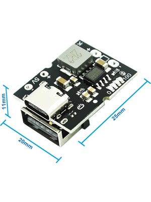Roboyol Store 5V 2A USB Çıkış Powerbank Devresi Type C USB Giriş Lityum Lion 18650 Pil Şarj Koruma Mobil