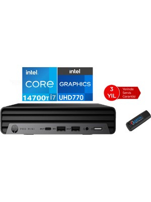 Hp Pro Mini 400 G9 Intel Core İ7-14700T 32GB Ddr5 2tb SSD WINDOWS11PRO Mini Masaüstü Bilgisayar 99H6W3ET74+ZETTAUSBBELLEK