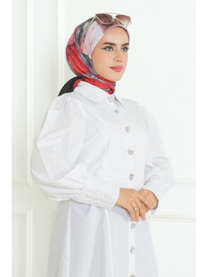 İlkimay Berry Desenli Soft Eşarp 1172 - Bordo