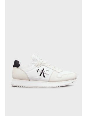 Calvin Klein Deri Logolu Sneaker Ayakkabı YW0YW0161601W Kadın Ayakkabı YW0YW01616 01W