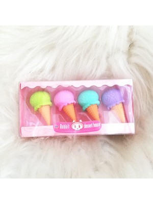 Dream Butik 4'lü Dondurma Tasarım Silgi