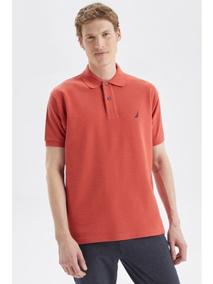 Nautica Classic Fit % 100 Pamuk Düğmeli Polo T Shirt Erkek Polo T Shirt K35000T 6xp