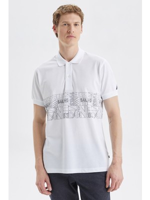 Nautica Classic Fit % 100 Pamuk Düğmeli Polo T Shirt Erkek Polo T Shirt K35513T 1bw