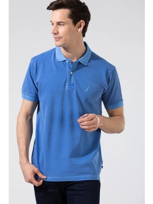 Nautica % 100 Pamuklu Polo Yaka Classıc Fit T Shirt Erkek Polo Yaka T Shirt K35111T 4cm