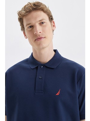 Nautica Classic Fit % 100 Pamuk Düğmeli Polo T Shirt Erkek Polo T Shirt K35000T 4nv