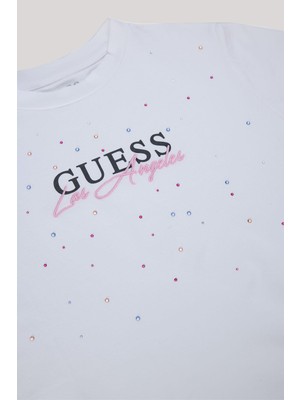 Guess Bg Store Kız Çocuk Beyaz T-Shirt