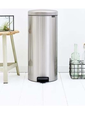 Brabantia Pedallı Çöp Kovası Paslanmaz Çelik 10 Yıl Garantili  Newıcon Fpp Matt Steel Pedallı Çöp Kutusu 30L BKMDİZAYN