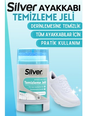 Silver Spor Ayakkabı Temizleme Jeli Deri ve Sneaker Leke Çıkarıcı Yenileyici 50 ML