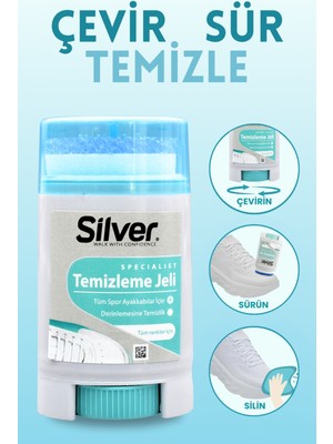 Silver Spor Ayakkabı Temizleme Jeli Deri ve Sneaker Leke Çıkarıcı Yenileyici 50 ML