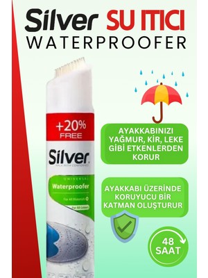 Silver 2 Adet  Ayakkabı Koku Giderici Deodorant 100 ml + Su Itici Önleyici Sprey 300 ml