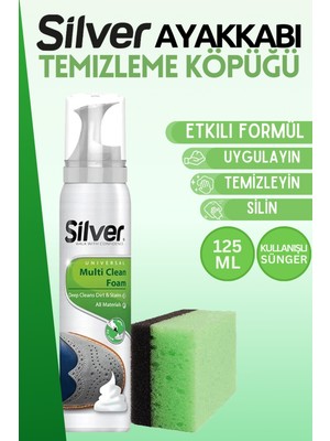 Silver Spor Ayakkabı Deri ve Kumaş Temizleme Köpüğü + Güçlendirilmiş Ultra Beyaz Spor Ayakkabı Boyası 2li Set