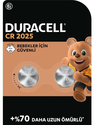 DURACELL 2025 (2’li Paket) Lityum Düğme Piller 3V