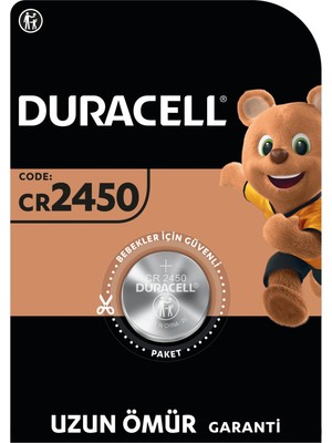 DURACELL 2450 (1’li Paket) Lityum Düğme Piller 3V