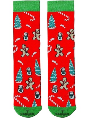 Carnaval Socks Havlu Karışık Yılbaşı Desenli Çorap