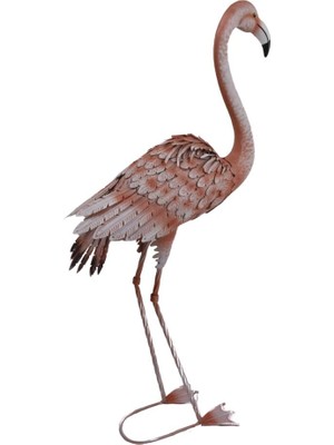 T. Concept Dekoratif Gerçekçi Dayanıklı Metal Pembe Flamingo Büyük