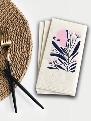 Ake Kağıt Balık Desenli Sunum Peçetesi 33X33CM 100 Adet