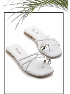 Bambi Beyaz   Kadın Terlik K04137032009