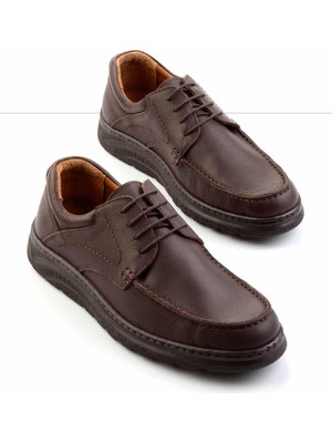 Bambi Kahve Floter  Deri Erkek Casual Ayakkabı E01442000340