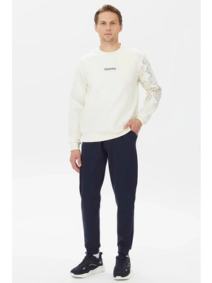 Nautica Erkek Ekru Uzun Kollu Sweatshirt