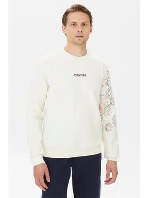 Nautica Erkek Ekru Uzun Kollu Sweatshirt