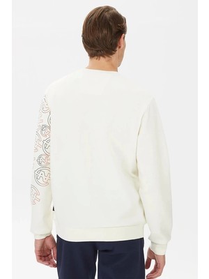 Nautica Erkek Ekru Uzun Kollu Sweatshirt