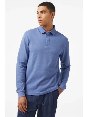 Nautica Erkek Mavi Polo Sweatshirt