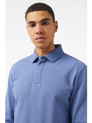 Nautica Erkek Mavi Polo Sweatshirt