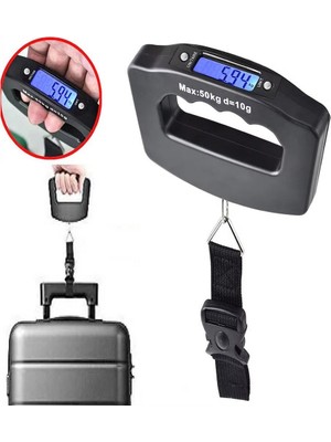 Fithome TY-S11 Dijital Işıklı Elektronik Askılı El Bagaj Tartısı Bavul Kantarı 50KG Kurban Kantarı İnce Kalem Pil Hediye