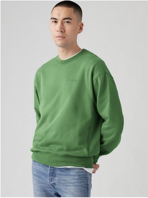 Levi's Erkek Otantik Yuvarlak Yaka Yeşil SweatshirtA9244-0008