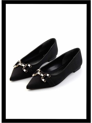 Bambi Siyah Kumaş   Kadın Babet K01327413804