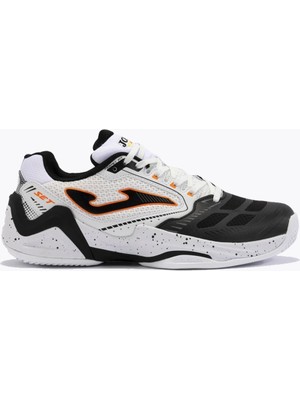 Joma Set 2432 Siyah/Beyaz Erkek Tenis Ayakkabısı Nefes Alabilir Yapı Outdoor Taban Tipi
