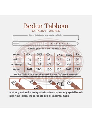 Genuine Leather Company Eds  Battal Erkek Spor Kemer