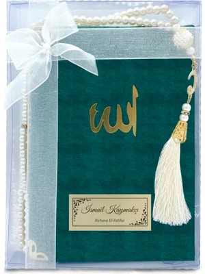 Mutluluk Atölyem Kutulu Inci Tesbihli Kadife Yasin Cüzü Kitabı Mevlüt Kuranı Paketi - 10'lu Paket (Hediyelik Bebek, Doğum, Vefat, Cenaze, Söz, Nişan, Nikah, Düğün, Gelin Mevlit Kitabı)