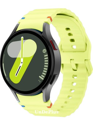 MobaxAksesuar Samsung Galaxy Watch 4 5 6 7 Fe 40 40 44 Classic 42 43 46 47 mm Kordon Dekoratif Örgü Çizgili Spor Silikon Kayış