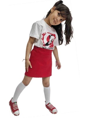 Saltare Kız Çocuk Kırmızı Şort Etek 23 Nisan 29EKIM Red Shorts Skirt