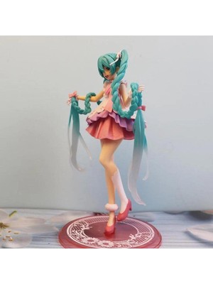 Çılgıntrend Japon Animesi Miku Aksiyon Cosplay Rapunzel Model Figür 20 cm