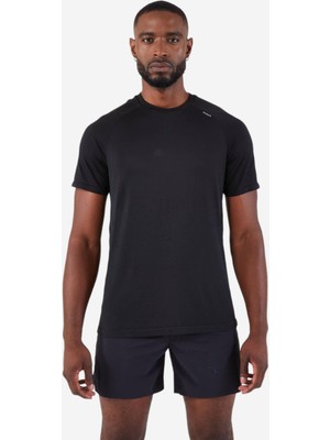 Kiprun Erkek Dikişsiz Tişört - Koşu - Siyah - KIPRUN Run 500 Confort